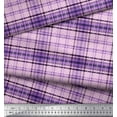 thumbnail image 3 of Soimoi Rayon Crepe Fabric Window Pane Check Print Sewing Fabric Yard 46 Inch Wide, 3 of 4