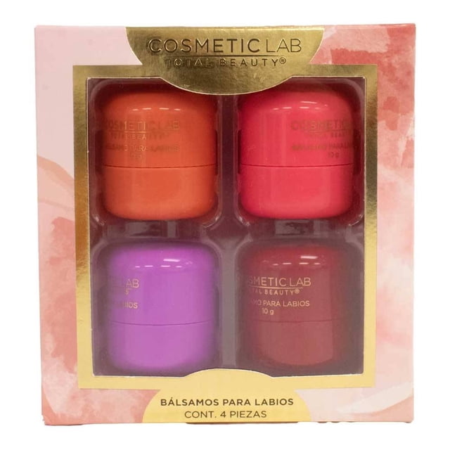 Bálsamo Labial Cosmetic Lab para Mujer Set Tradicional con 4 Piezas de 10 g
