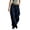 Navy, variant on Women's Elastic Waist Oversized Wide Leg Cargo Pants,Big Flap Side Pocket Loose Baggy Trousers for Street Hip Hop Wear Army Green XXXL