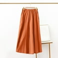 thumbnail image 2 of HVOBTTY Pants for Women, Wide Leg Pants Woman, Women's Oversized Loose and Straight Casual Pants With A Hanging Feel Long Pants Orange,Free Size, 2 of 5