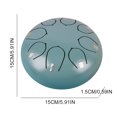 thumbnail image 2 of 6 pulgadas 8 notas Tambor de lengua de acero con bolsas de bolsas Rain CheMe Rain Rain Drum Instrumento para entretenimiento Meditación de yoga Zen Regalos, 2 of 9