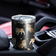 thumbnail image 4 of 30oz Bulldog Dog and Footprints Tumblers Stainless Steel Tumbler with Lid and Straw,Vacuum Insulated Double Wall Travel Tumbler Cups Mug with Cleaning Brush for Coffee,Tea, 4 of 7