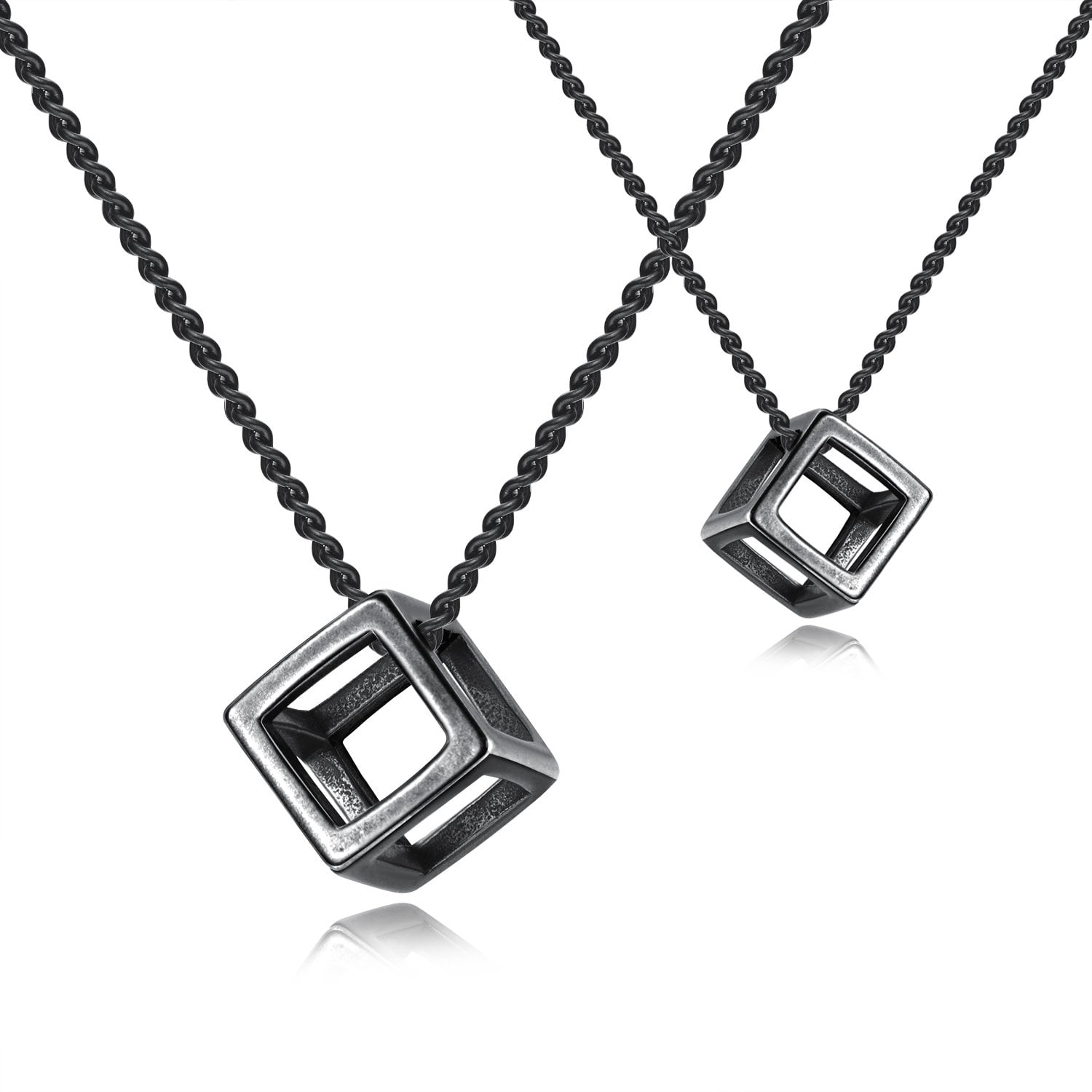 2pcs of 925 Sterling Silver Shiny Cube Charms Pendants for Bracelet Necklace