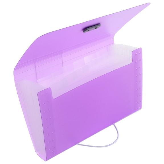 MERRYHAPY Purple PP File Organizer Expandable Document Folder for Office Use