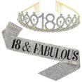 thumbnail image 1 of Women Glittering Rhinestone Letter Print Sash Tiara Set Birthday Party Supplies, 1 of 5