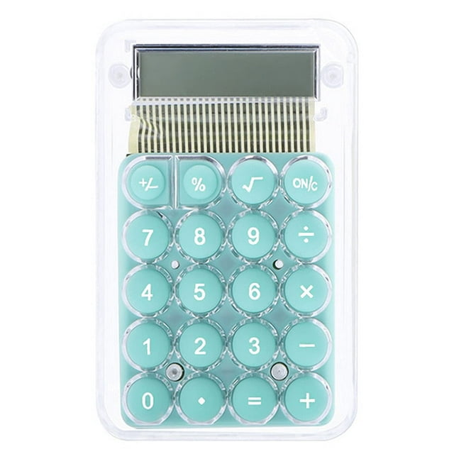 Calculadora transparente de dibujos animados para estudiantes, calculadora electrónica de escritorio con función estándar de 8 dígitos