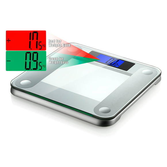 Ideaworks JB5824 Extra Wide Talking Scale-Visual & Voice Display Scale- 550  Pounds Max-Tamper Glass-Extra Wide Width-Large LCD Display-Tap On & Off