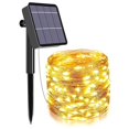 thumbnail image 5 of Cadena de luces LED solares de 100 luces de alambre de cobre, luces decorativas para festivales, luces para jardín, luces para exteriores, luces para patio, 8 funciones, 5 of 5