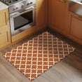 thumbnail image 3 of Orange Moroccon Bathroom Rug Washable 2x3 Entryway Rug Non Slip Farmhouse Country Minimalist Geometric Front Door Mat Low Pile Indoor Doormat Throw Floor Carpet for Kitchen Bedroom Entrance, 3 of 8