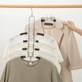 thumbnail image 4 of Nature Smile 4 Pack 5 in 1 Anti Slip Clothes Hangers,Space Saver Magic Metal Hangers,Multi Layers Wardrobe Clothes Rack,Heavy Duty Metal Blouse Hanger Closet Storage Organizer, 4 of 7