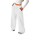 thumbnail image 6 of yillto Boys Sweatpants Wide Leg Loose Pants Girls Elastic Waist Drawstring Casual Jogger with Pockets, 6 of 7