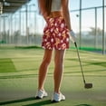 thumbnail image 2 of Yuyamidu Gingerbread Man Women's Tennis Skirts Red Christmas Golf Skorts High Waisted Skirts Soft Running Workout Skirt with Built in Shorts Size 2XL, 2 of 8