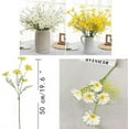thumbnail image 3 of 6Pcs Artificial Silk Daisies Flowers Outdoor UV Resistant Fake Wildflowers with Stems Greenery Shrubs Plants Arrangements for Home Garden Table Wedding Decoration (White), 3 of 12