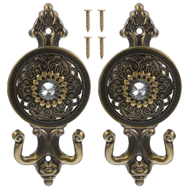 2 ganchos decorativos para cortinas, colgadores de cortinas de aleación, ganchos para sombreros