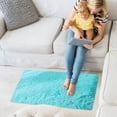 thumbnail image 3 of Guanhe Soft Fur Area Rugs for Bedside Floor Mat Plush Sofa Cover Seat Pad for Bedroom, 31.5''x19.7'',Sky Blue, 3 of 3