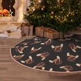 thumbnail image 5 of Sikiie Bulldog with Sunglasses Nativity Christmas Tree Skirt, Jesus Christian Winter Holiday Tree Mat Decoration(30-48IN)48", 5 of 6