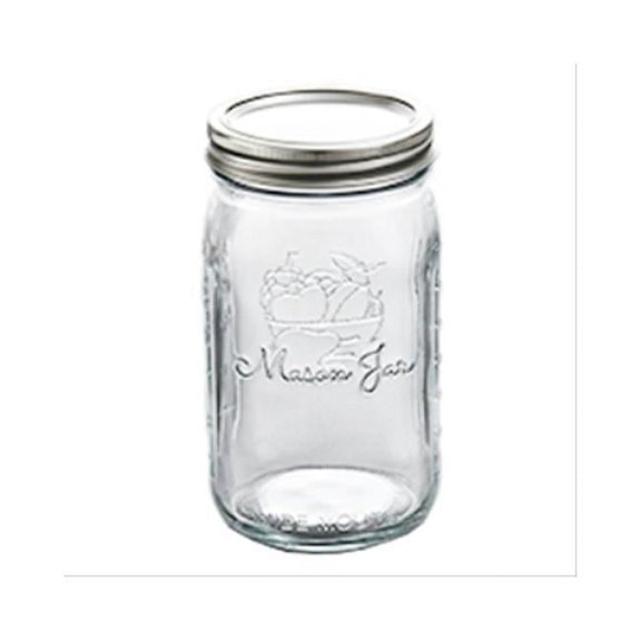 Xuzhou Xinyu Glass Product 105013 Homepoint with Wide Mouth Glass Mas Jar - Pack of 12