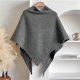 thumbnail image 5 of Women's Solid Color Scarf, 74.8x50.4in Dark Gray Pashmina Wraps for Women, Cashmere Wrap Knitted Shawl Shoulder Top Sweater Shawl Scarf, 5 of 6