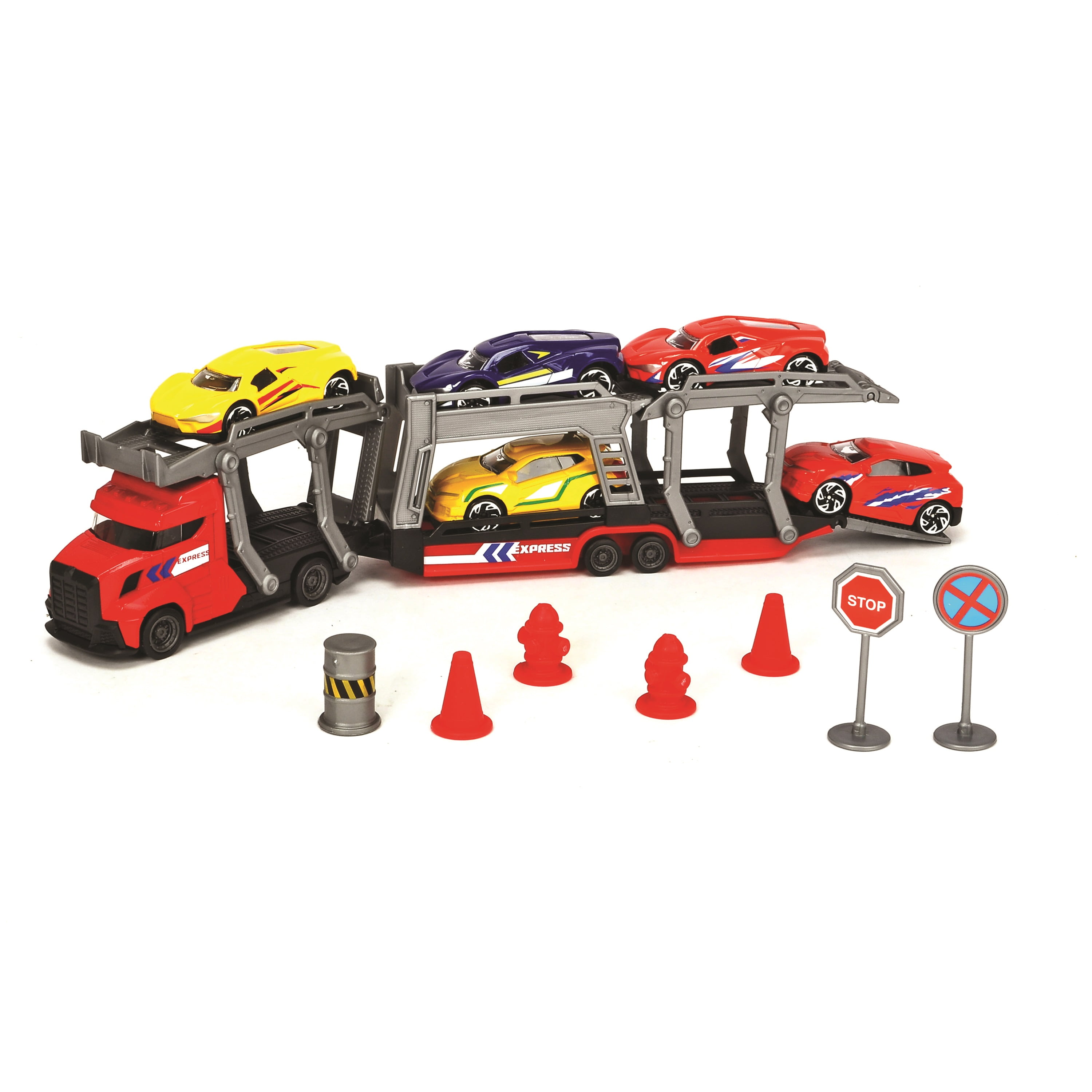 Dickie Toys Transporter Set With 5 DieCast Cars