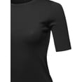 thumbnail image 4 of A2Y Women's Basic Casual Colorful 1/2 Sleeve Knit Pullover Sweator Top Black M, 4 of 6
