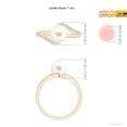 thumbnail image 5 of Angara Freshwater Cultured Pearl Ring with Bypass Shank in 14K Yellow Gold for Women | June Birthstone Jewelry for Her, 5 of 8