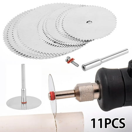 

Adifare 11 Pcs Mini Circular Saw Blade Set Cutting Wheel Disk Kit Circular Wood Cutting Saw Blade Discs Circular Cutting Saw Blade Wheel Kit with 1 Extension Rod for Rotary Tools 22/25/32mm