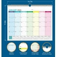 Large Calendar 20242025, 15" ร 12", Sturdy Double Wire Binding, Large