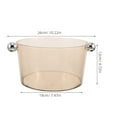 thumbnail image 6 of WEAVILUX Light Brown Acrylic Beverage Tub with Handle for Home, Outdoor, Party, and Event Use - Drink Cooler, 6 of 8