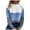 Blue, variant on Women's Sweater Stripe Patchwork Long Sleeve Crew Neck Loose Fit Warm Pullover Tops