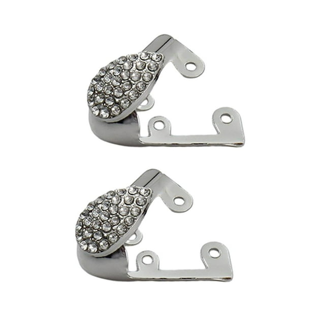 Milaget 2 Pieces Shoes Pointed Protector Decoration Solid Color Metal Shoes Tips Cap