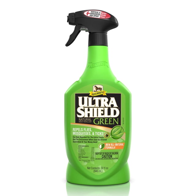 Repelente de insectos Absorbine UltraShield Green para caballos y perros