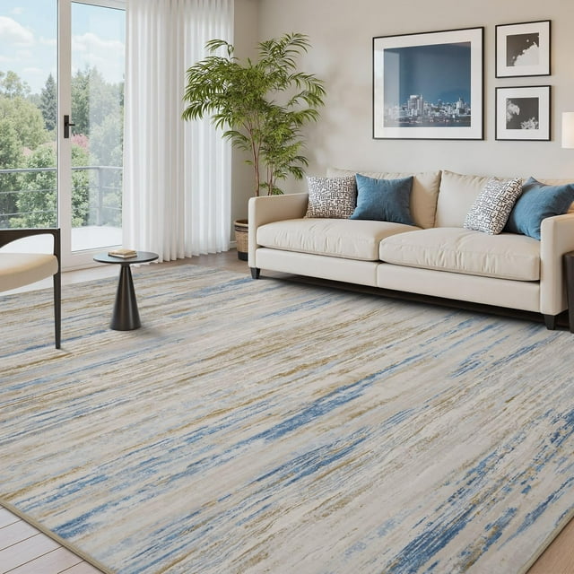 Modern Abstract Area Rug x Rugs for Living Room BedroomCarpet Machine Washable Rugs for Bedroom Dining Room Living Room RugContemporary Neutral Grey