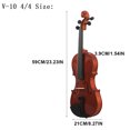 thumbnail image 2 of 4/4 Juego de violín de madera maciza 4/4 Tamaño completo con cajas Bow Strings Extra Rosin Tuner Violin 4/4 Juego completo para adultos principiantes Estudiante, 2 of 9