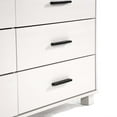 thumbnail image 3 of Grain Wood Furniture Loft 6-Drawer Dresser, Solid Wood with Brushed White Finish, 3 of 7