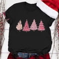 thumbnail image 2 of Pavied T-Shirts Graphiques pour Femmes, Imprimé de Noël, Col Rond, Manches Courtes, T-Shirt Noir 2TG, 2 of 5