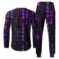 thumbnail image 4 of Wavsuf Men's Sweatsuits Set 2 piece Jogger Set for Men New Motion Digital Shirt Sweatshirt and Sweatpants Purple Size 4XL, 4 of 5