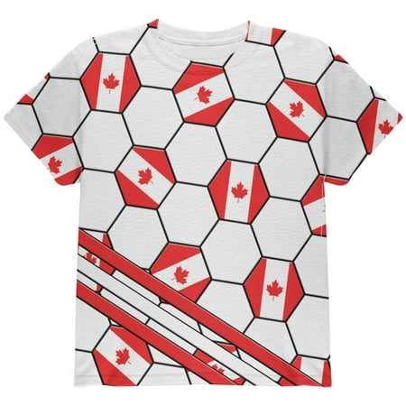 World Cup Canada Soccer Ball All Over Youth T (Best Youth Soccer Academies In The World)