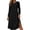 Black, variant on Omexry Work Dresses for Women Women's Fashion And Leisure Splicing Long Sleeve Round Neck Loose And Comfortable Dress