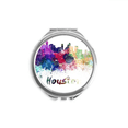 thumbnail image 1 of Houston City Miroir Compact Aquarelle Portable Rond de Poche en Verre, 1 of 3