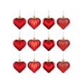 thumbnail image 3 of 12pcs/Bag  Valentine's Day Heart Hanging Ornaments - Romantic Decorative Accents for Parties, Weddings & Home Decor, Cute Lightweight Heart-Shaped Ornaments for Trees, Walls & Doorways, 1.77in, Red, 3 of 9