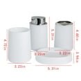 thumbnail image 3 of EGNMCR 4 Piece Bathroom Accessory Set With Soap Dispenser Pump, Toothbrush Holder, Tumbler And Soap Dish,, 3 of 6