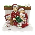 thumbnail image 4 of Personalized Red Pajamas Family of 5 Christmas Ornament 2024 - Our First Christmas Together Ornament, 4 of 10