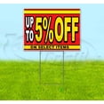 thumbnail image 1 of Sale Up To 5% Off On Select Items (18" x 24") Yard Sign, Includes Metal Step Stake, 1 of 6