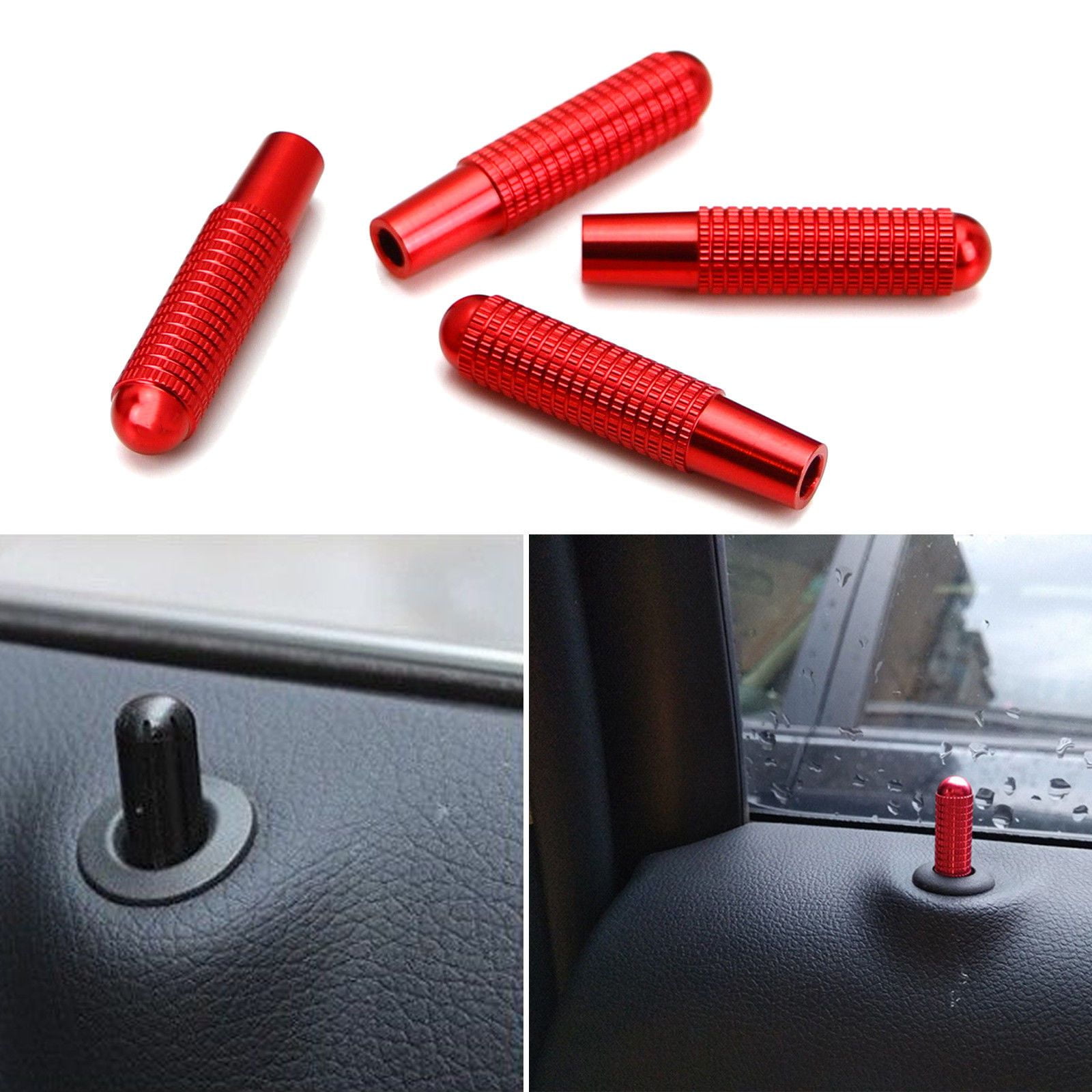 Xotic Tech 4pcs Aluminum Bolt On Replace Door Lock Knob For