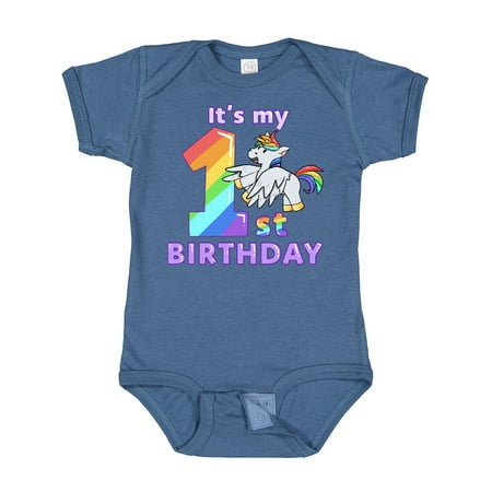 

Inktastic It s My 1st Birthday Unicorn Gift Baby Boy or Baby Girl Bodysuit