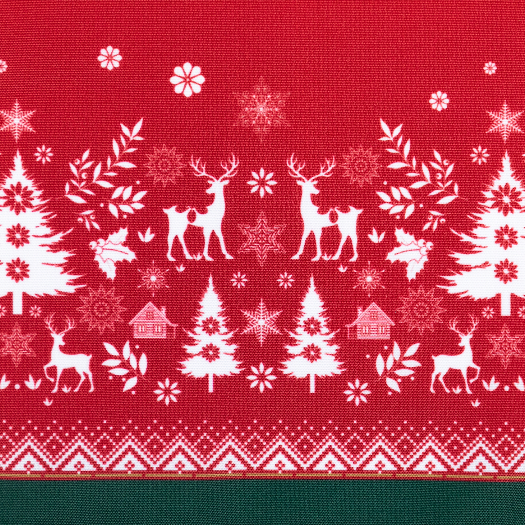 Northlight Reindeer and Snowflakes Rectangular Christmas Placemats- 18" - Set of 4