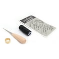 Leather Needle Set Waxed Thread Awl Thimble Kit for Sewing DIY Craft