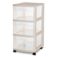 thumbnail image 1 of Sterilite 3 Drawer Cart - Bronze, 1 of 4
