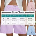 thumbnail image 3 of Iugvhana Women's Jean Shorts Stripe Print High Waist Denim Shorts Button Zipper Loose Straight Leg Casual Summer Jeans Shorts with Pockets Green S, 3 of 7
