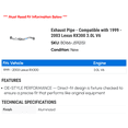 thumbnail image 2 of Exhaust Line - Compatible with 1999 - 2003 RX300 3.0L V6 2000 2001 2002, 2 of 2